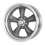 Product American Racing Classic Torq Thrust 2 1-Piece Wheel, 15x7 Grey with Machined Lip Image